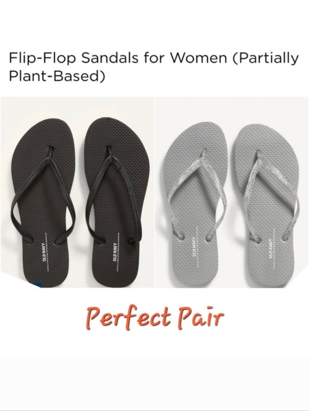 👀50% OFF🖤🩴🩶🩴NWT‼️Old Navy brand Pair of Flip Flops (Black & Silver Glitter)